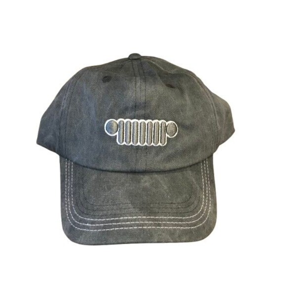 Jeep Grill Snap Back Cap Embroidered Logo Plastic snap back Hat NWT - Picture 1 of 5